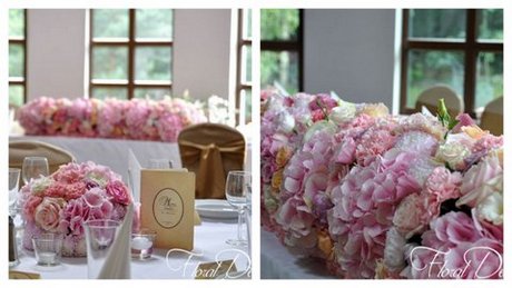 dekoracja ślubna sali weselnej kwiaty dekoracja stołu weslenego